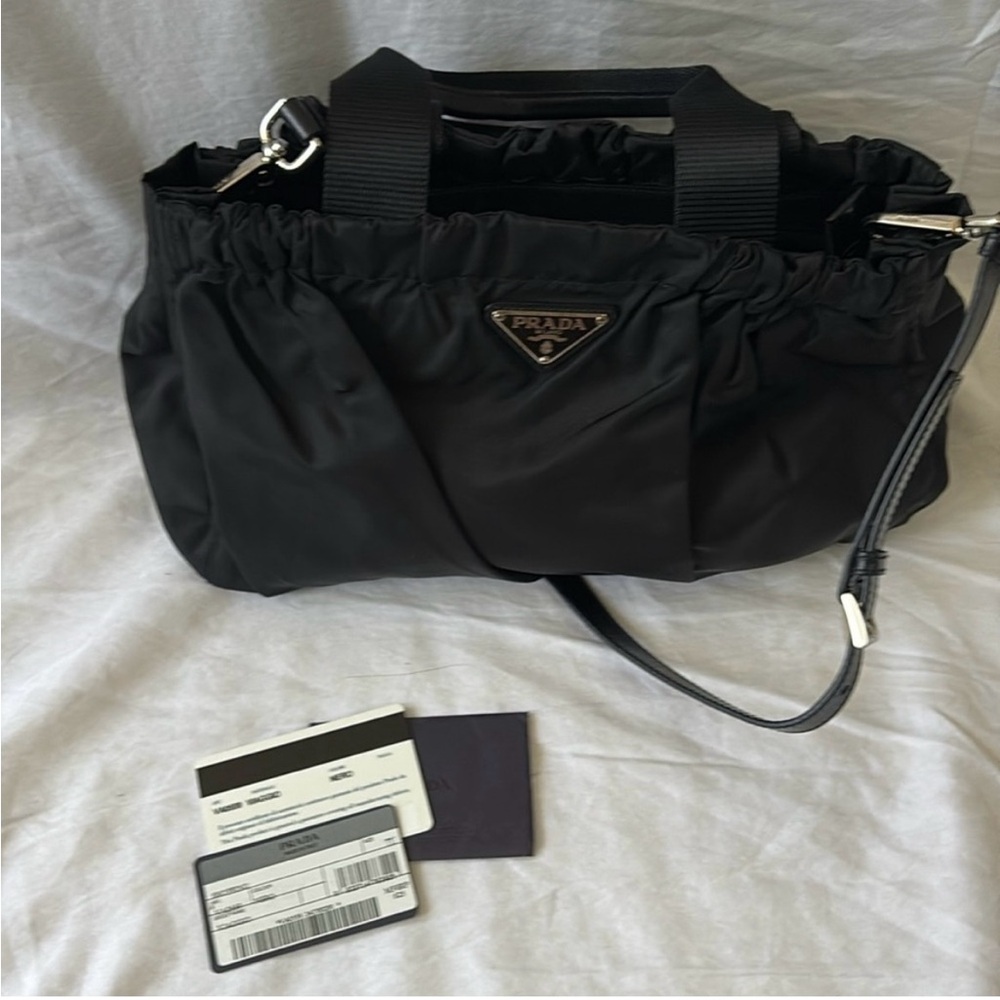 Prada Black Nylon Tote Bag